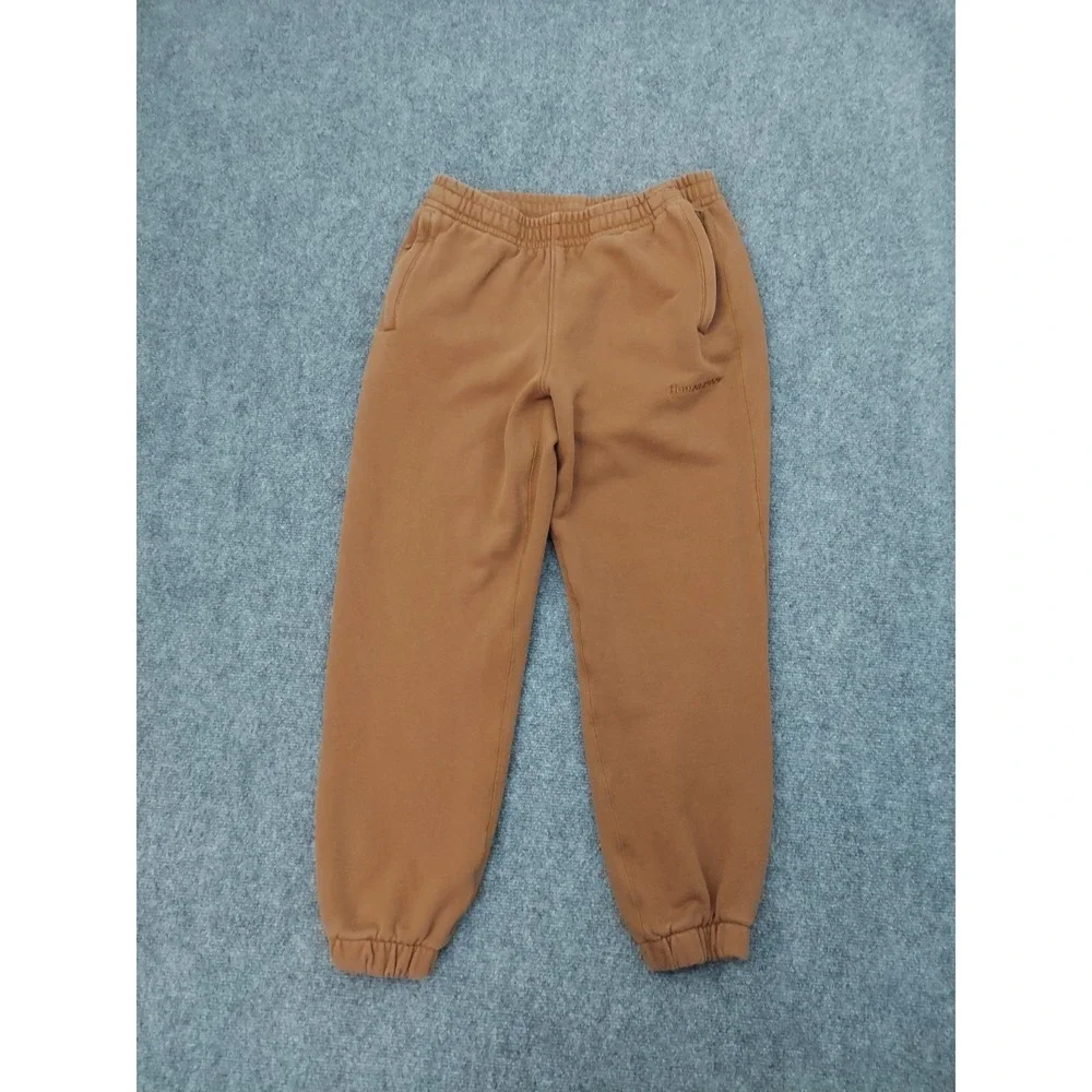 Vtg Adidas Human Race Sweatpants Joggers Mens Medium Brown Fleece Pockets